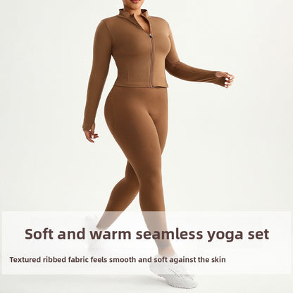 Women's Long Sleeve Yoga Outfit Set