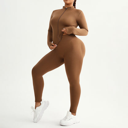 Women's Long Sleeve Yoga Outfit Set