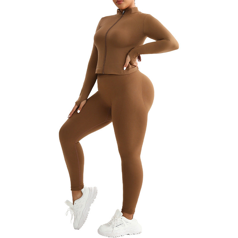Women's Long Sleeve Yoga Outfit Set