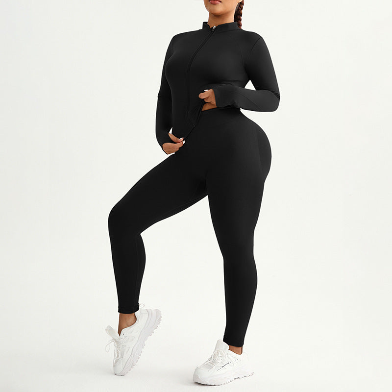 Women's Long Sleeve Yoga Outfit Set