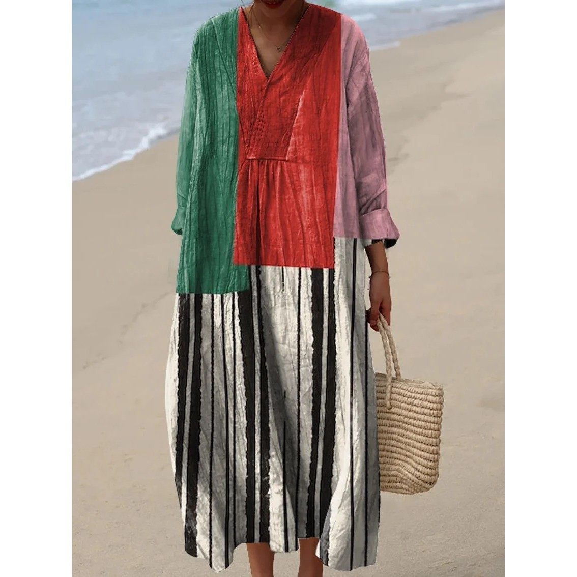 Women's long-sleeved shirt dress