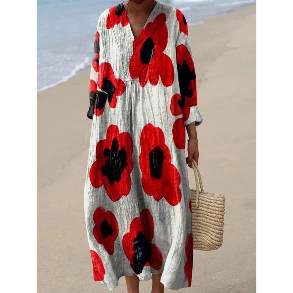 Women's long-sleeved shirt dress