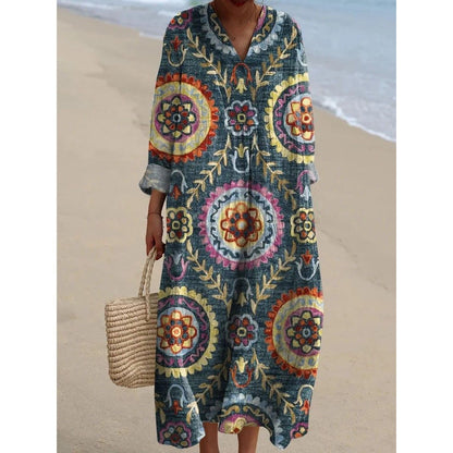 Women's long-sleeved shirt dress