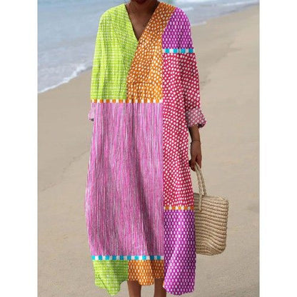 Women's long-sleeved shirt dress