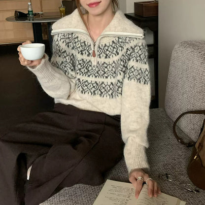 Women's long-sleeved sweater coat
