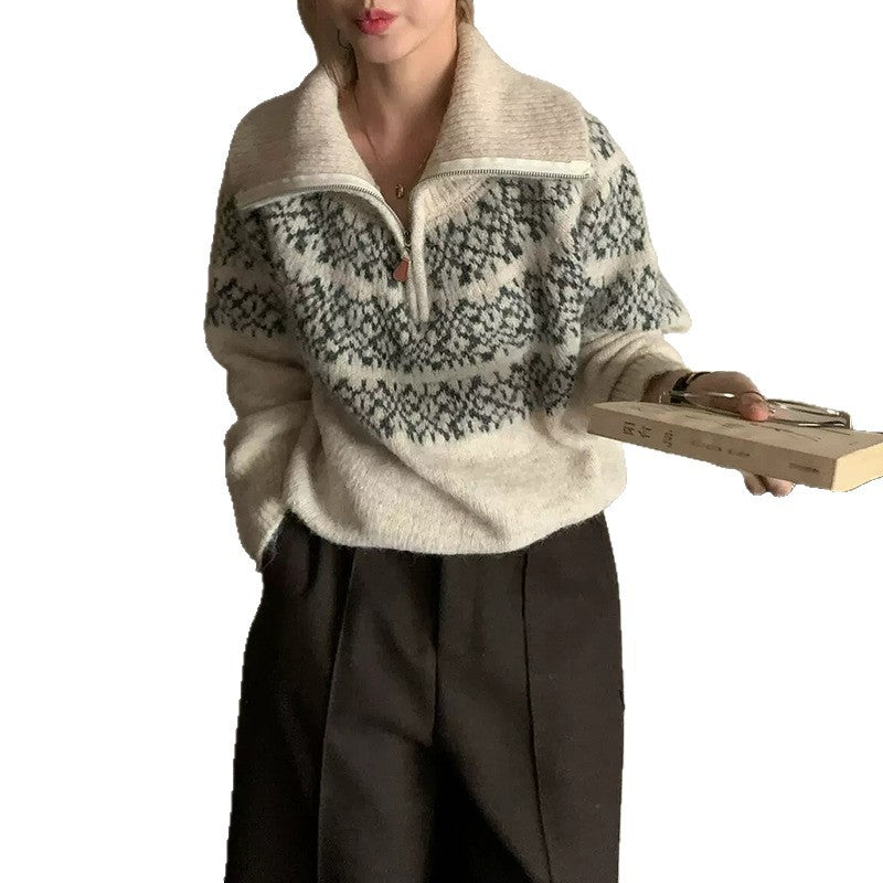 Women's long-sleeved sweater coat