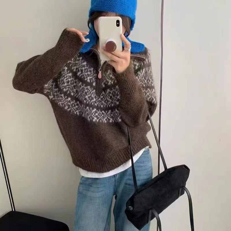 Women's long-sleeved sweater coat