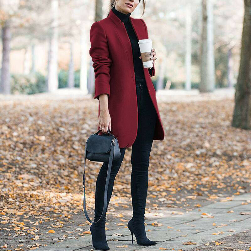 Women's Long Woolen Coat