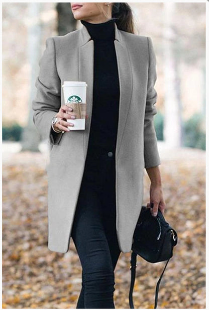Women's Long Woolen Coat