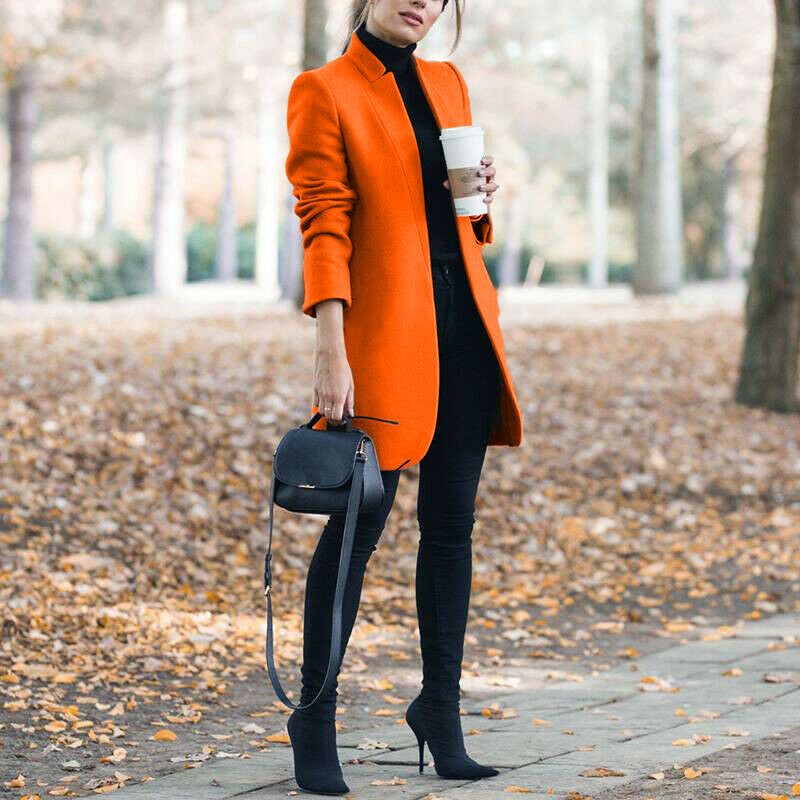 Women's Long Woolen Coat
