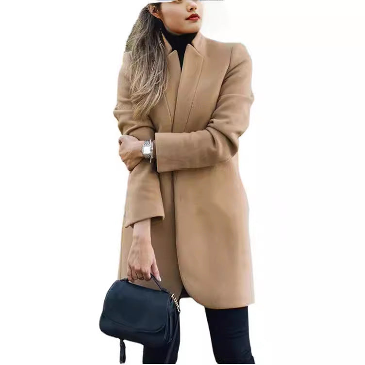 Women's Long Woolen Coat