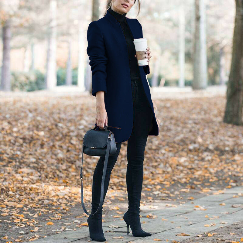 Women's Long Woolen Coat