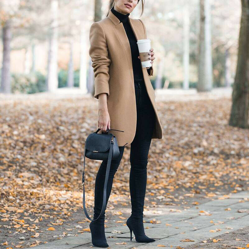 Women's Long Woolen Coat