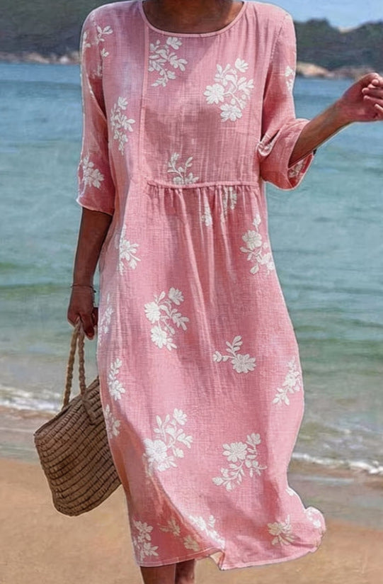 Women's Loose Fit A-Line Dress with Side Pockets