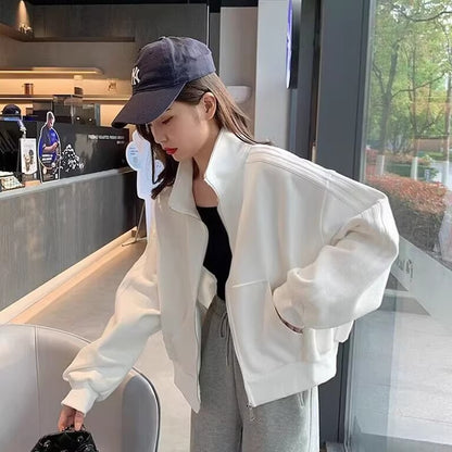 Women's Loose Fit Baseball Jacket