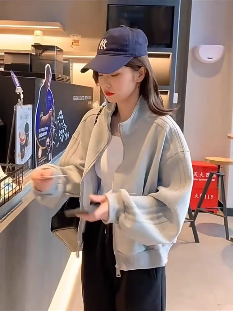 Women's Loose Fit Baseball Jacket