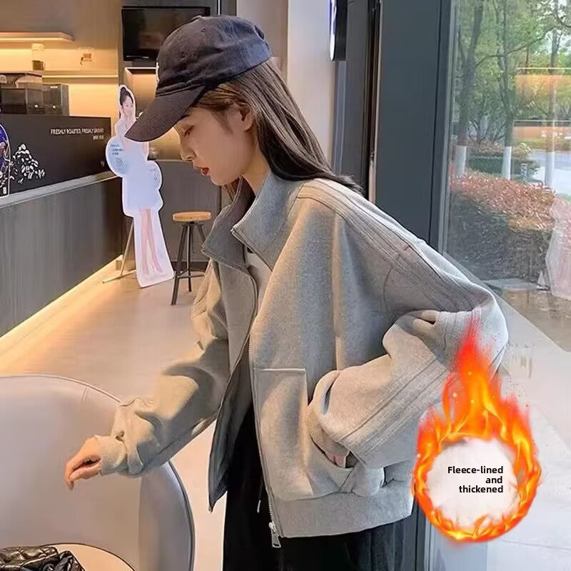 Women's Loose Fit Baseball Jacket