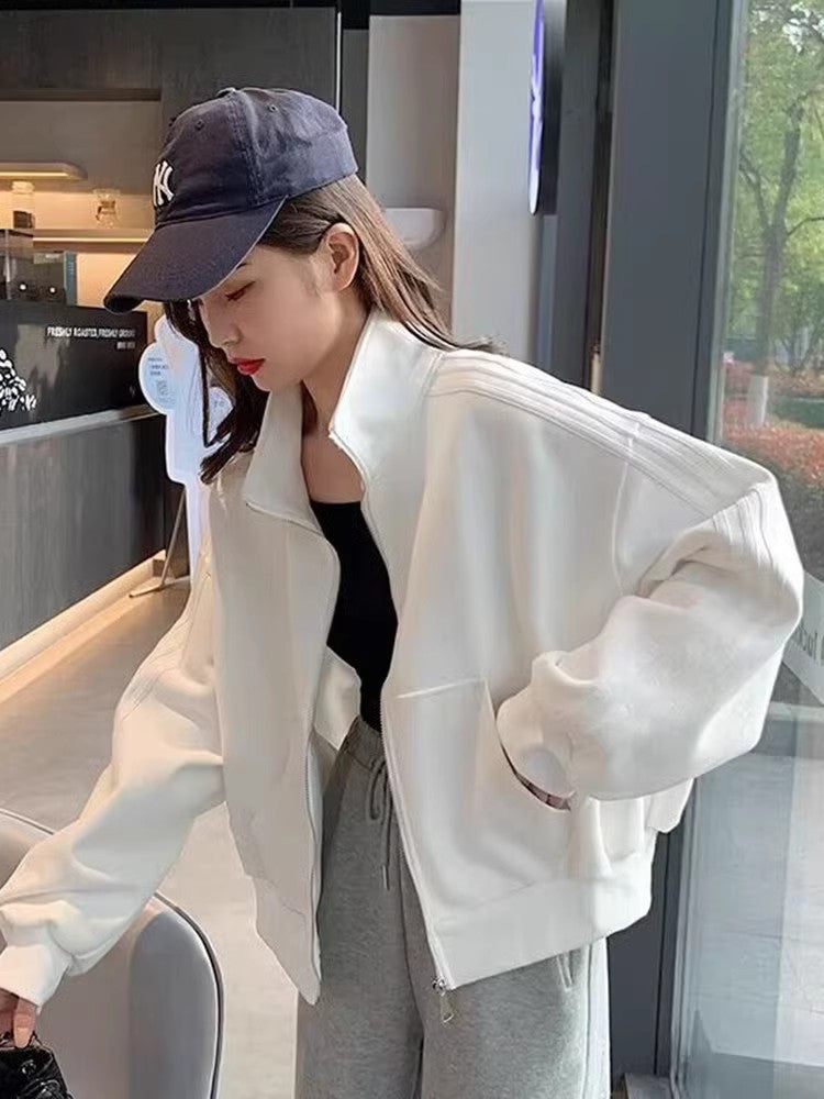 Women's Loose Fit Baseball Jacket