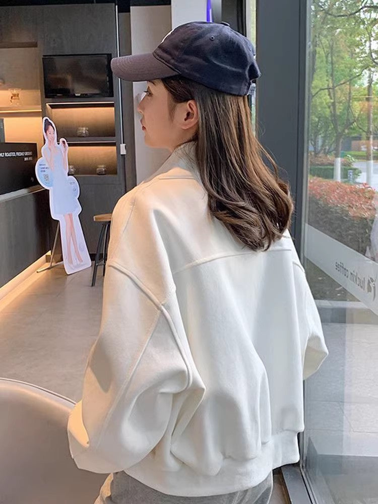 Women's Loose Fit Baseball Jacket