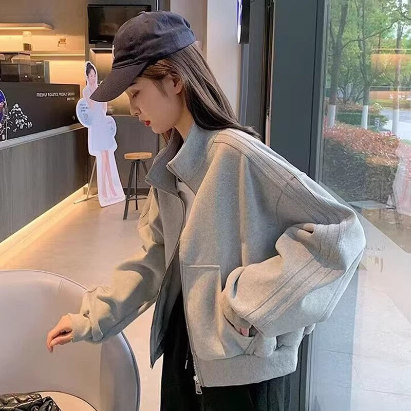 Women's Loose Fit Baseball Jacket