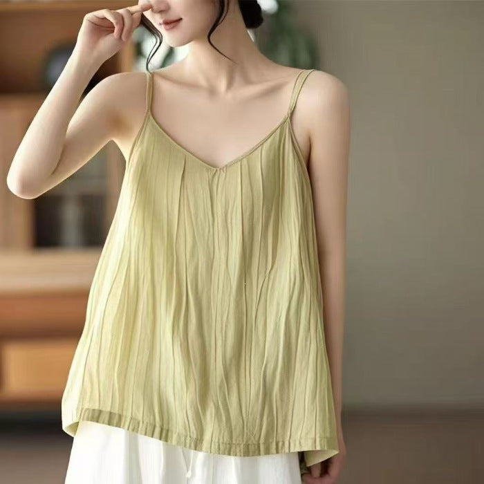 Women's Loose Fit Camisole with Embroidery Detail