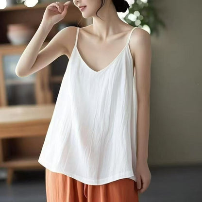 Women's Loose Fit Camisole with Embroidery Detail
