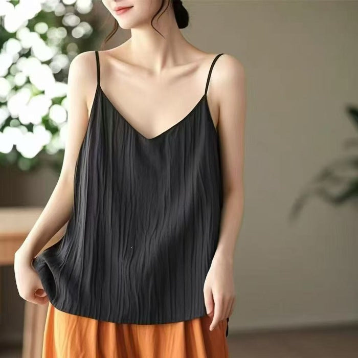 Women's Loose Fit Camisole with Embroidery Detail
