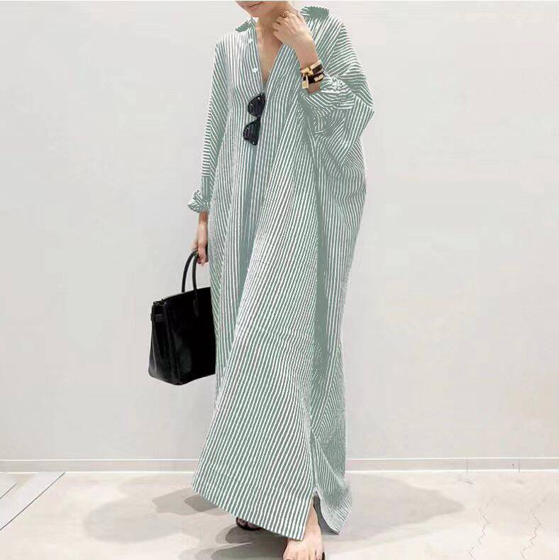 Women's Loose Fit Striped Print Dress