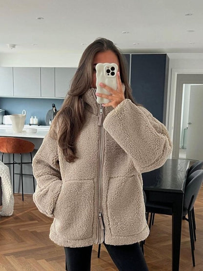 Women's Loose Fit Wool Blend Coat