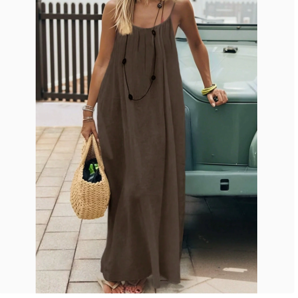 Women's loose-fitting camisole loungewear dress