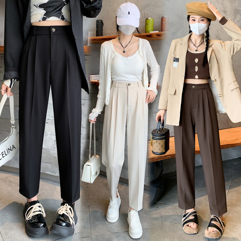 Women's loose-fitting suit pants