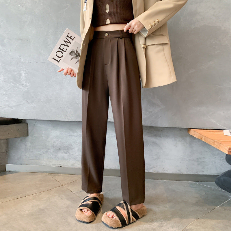 Women's loose-fitting suit pants
