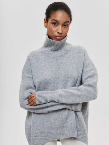 Women's Loose Half Turtleneck Sweater