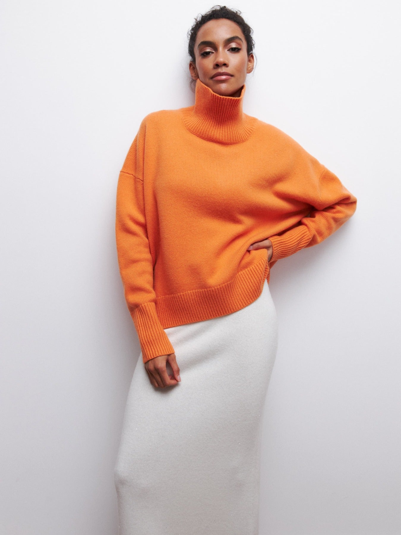 Women's Loose Half Turtleneck Sweater