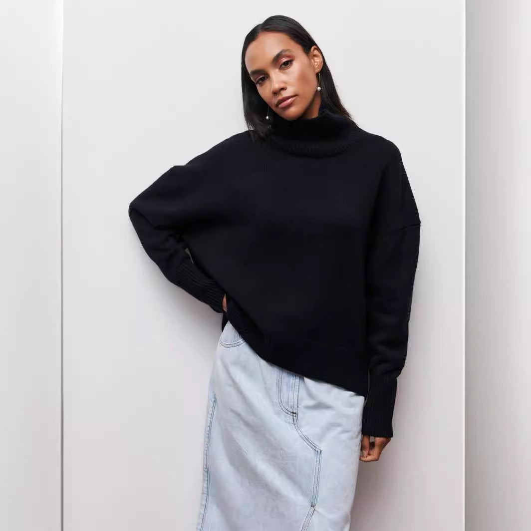 Women's Loose Half Turtleneck Sweater