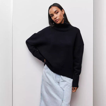 Women's Loose Half Turtleneck Sweater