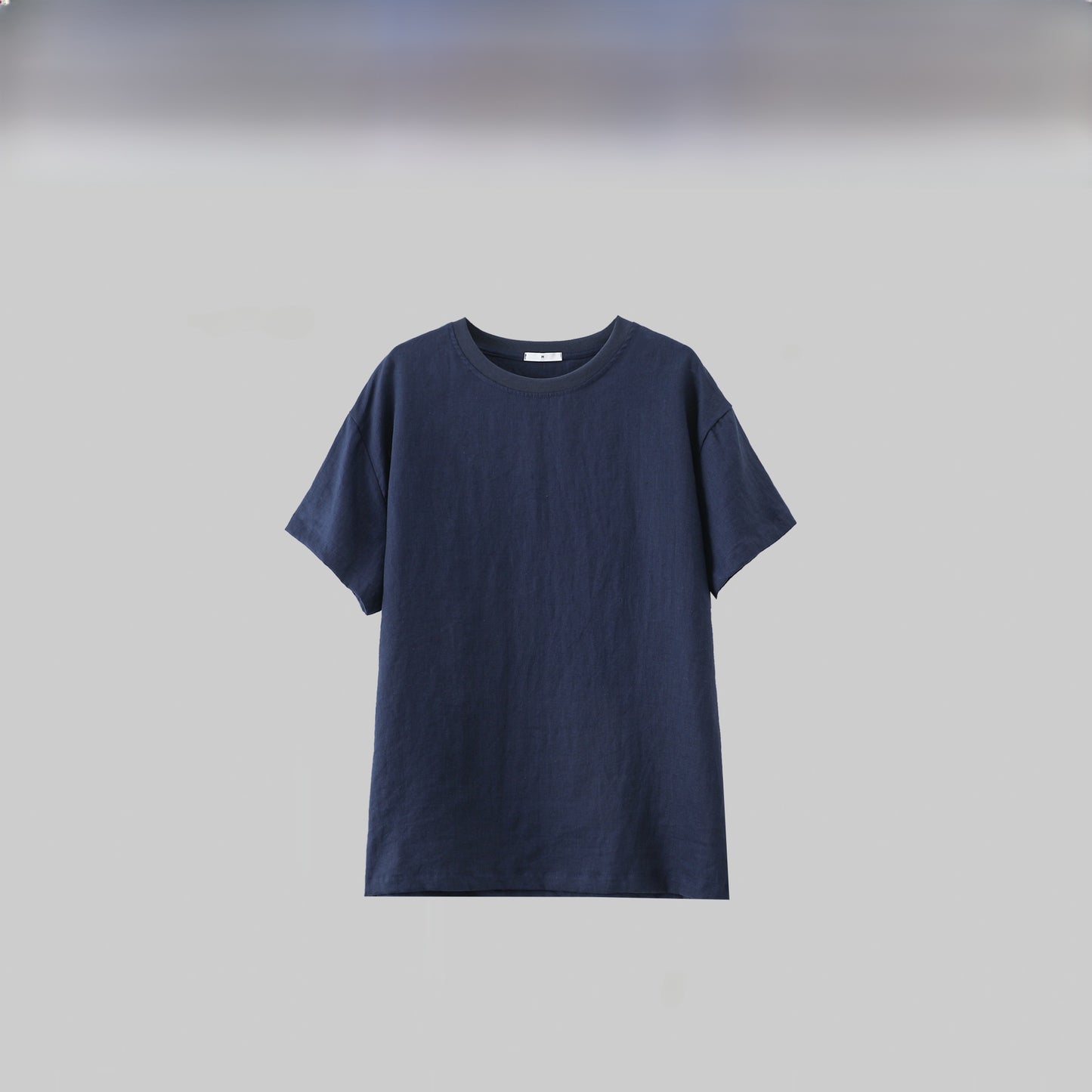 Women's Loose Linen T-shirt Short Sleeve Round Neck Top