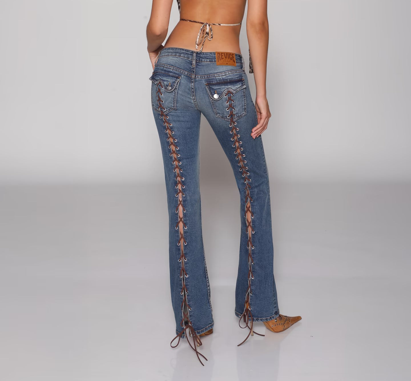 Women's Loose Straight Leg Low Waist Denim Pants