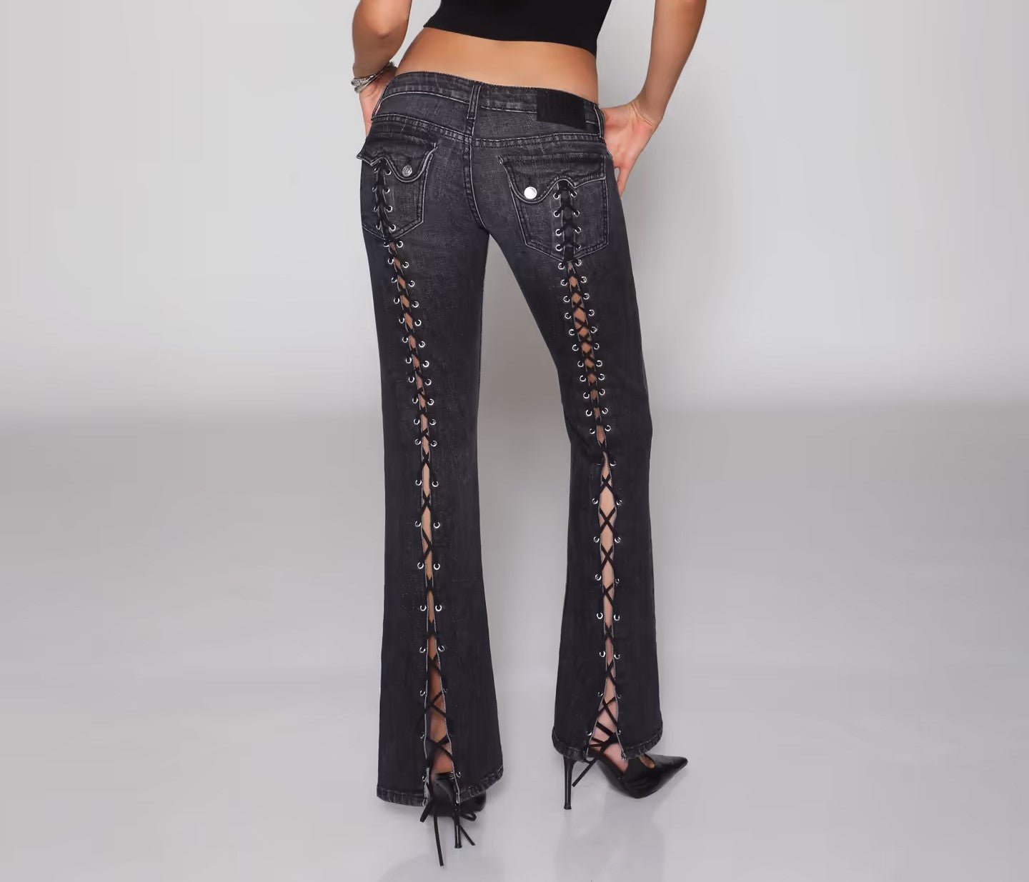 Women's Loose Straight Leg Low Waist Denim Pants