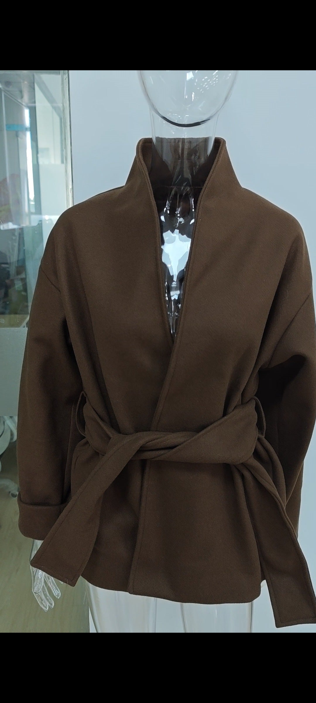 Women's Loose Tie-Up Coat