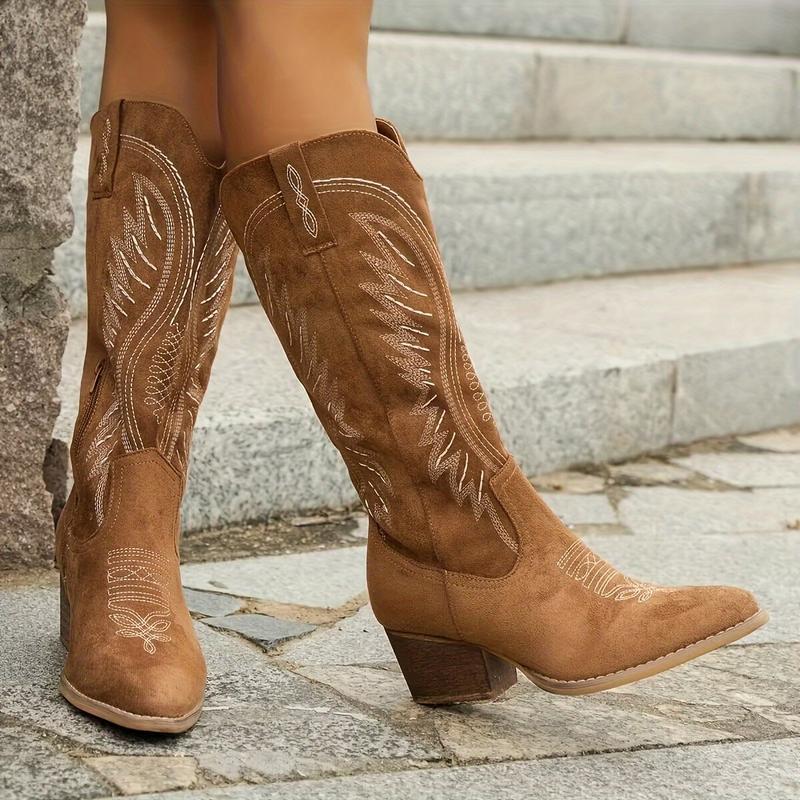Women's Low Heel Cowboy Boots
