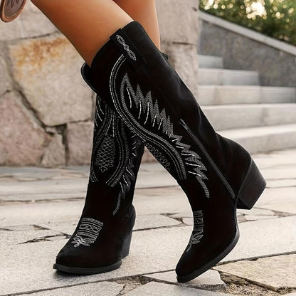 Women's Low Heel Cowboy Boots