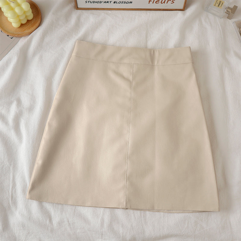 Women's Matte PU Leather High Waisted Tapered Pants