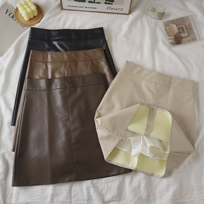 Women's Matte PU Leather High Waisted Tapered Pants