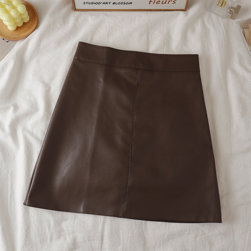Women's Matte PU Leather High Waisted Tapered Pants