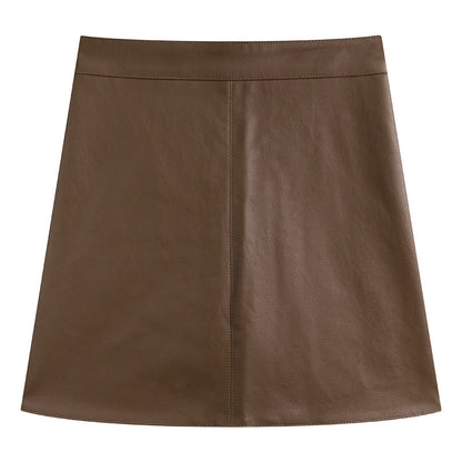 Women's Matte PU Leather High Waisted Tapered Pants