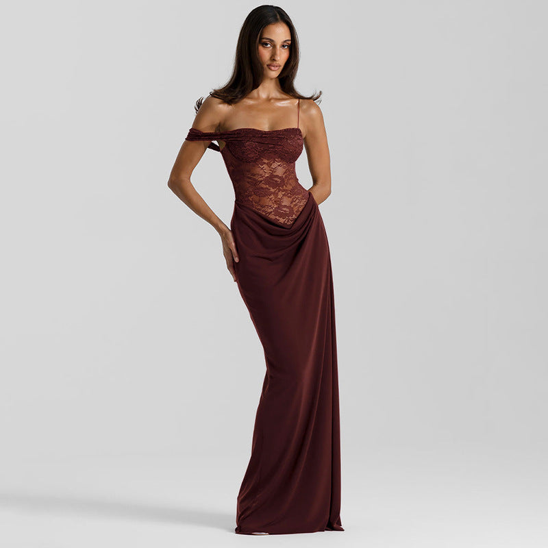 Women's Mesh Lace Mermaid Dress
