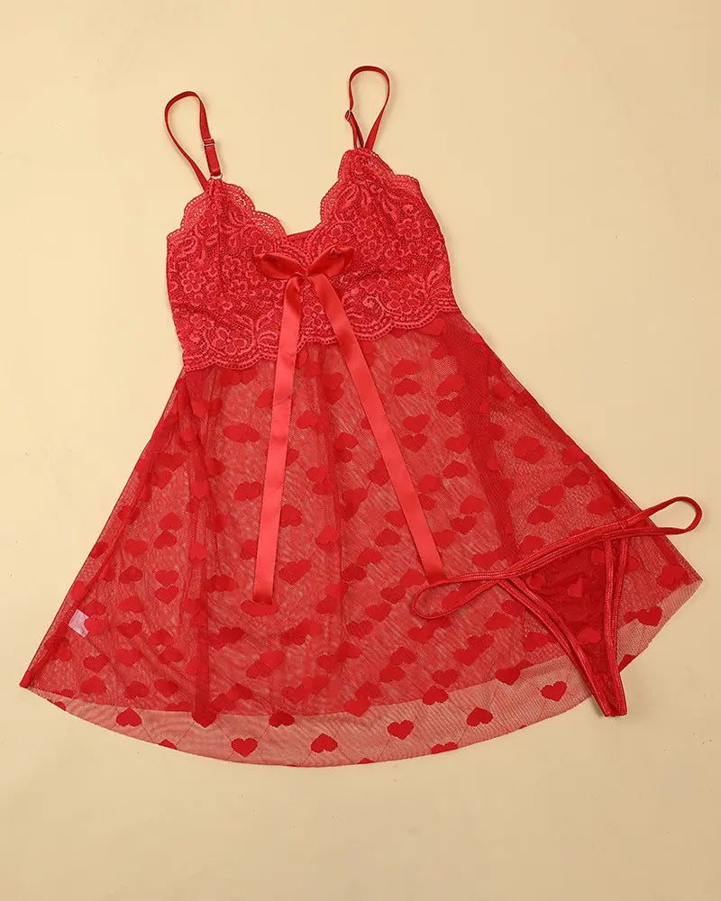 Women's Mesh Lingerie Pajama Set
