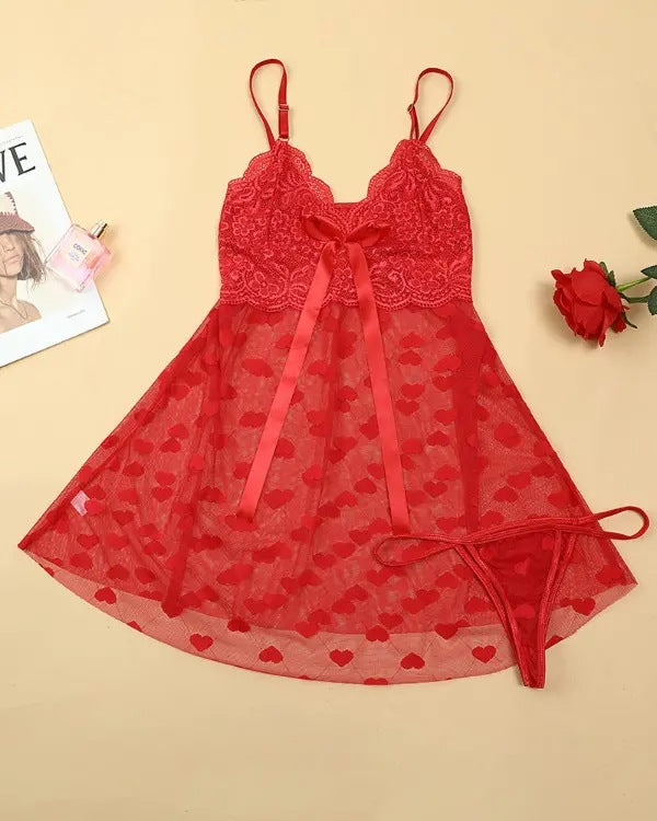 Women's Mesh Lingerie Pajama Set