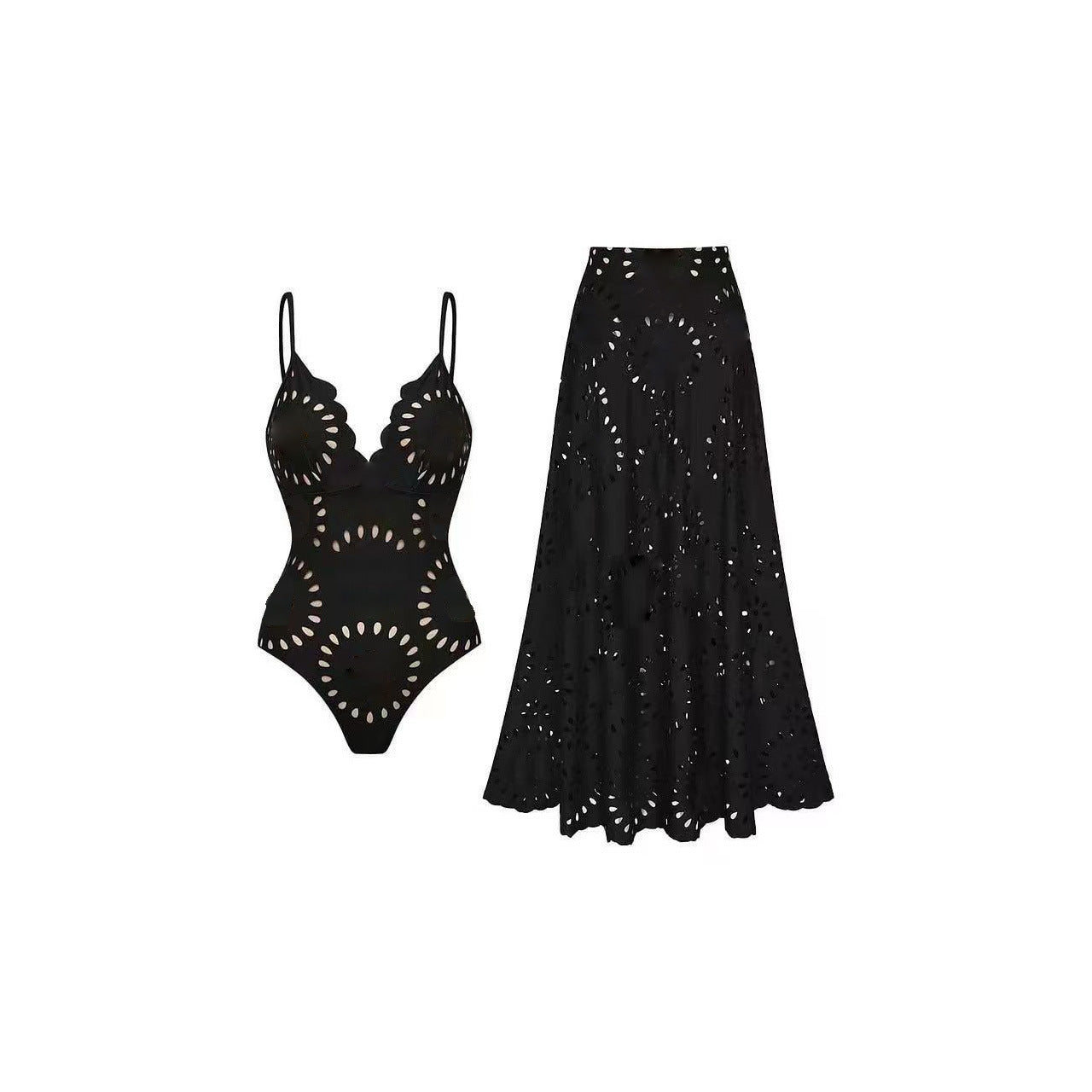 Women's Mesh Suspender One-Piece Swimsuit